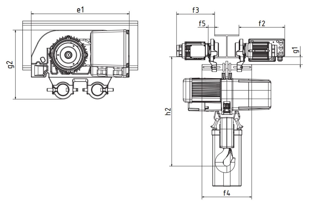 Zeichnung E-Fahrwerk GMF